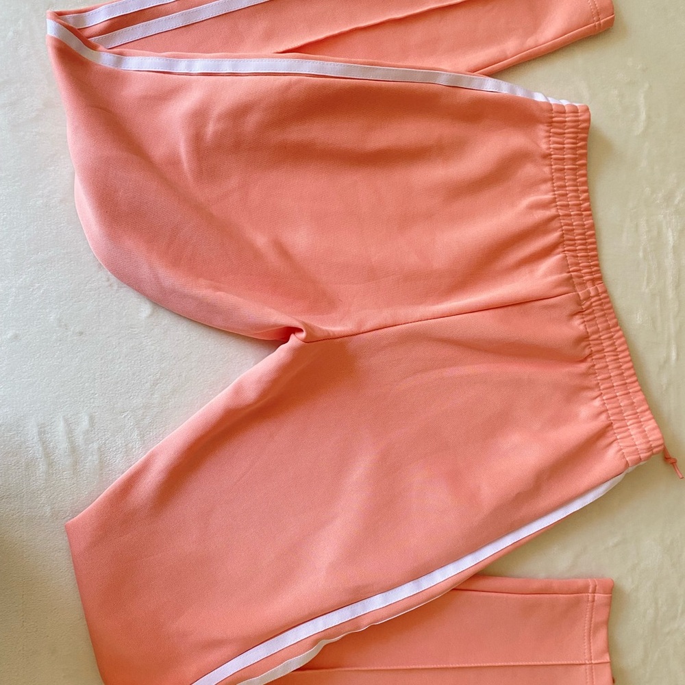 Adidas Women's Coral Joggers with White Stripes - Picture 3 of 4